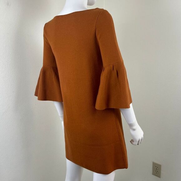 Moth Womens Size XS Orange Bell Sleeve Pullover Sweater Mini Sheath Dress Party - Picture 15 of 15